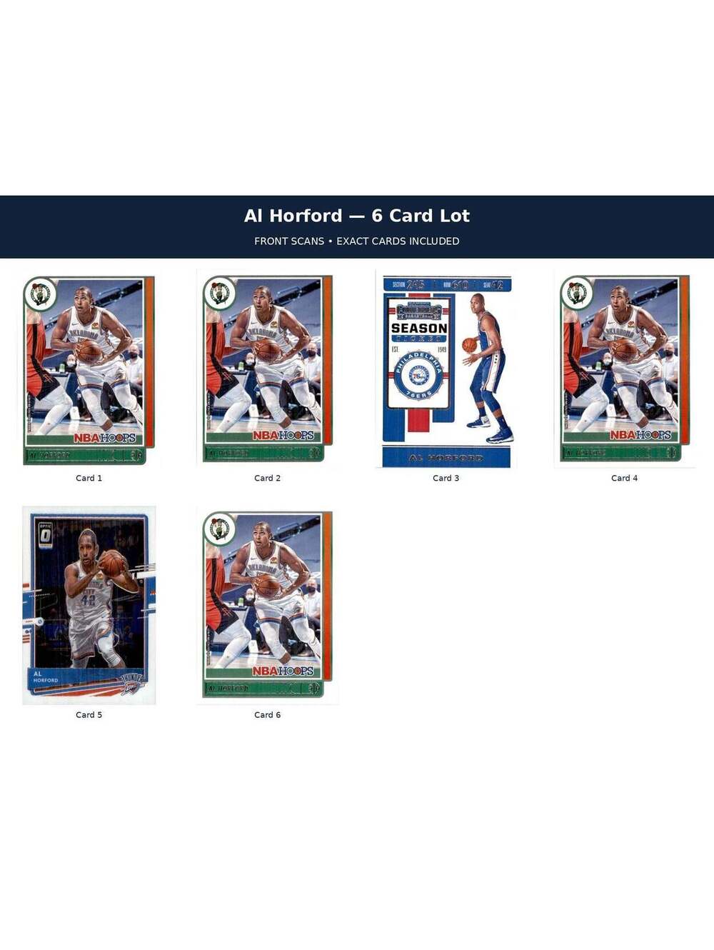 Al Horford Basketball Cards 6 Card Lot